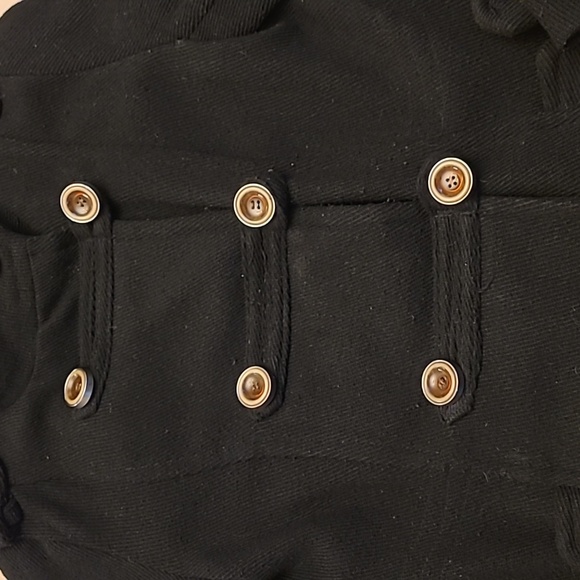 Me Jane Y2K Double Breasted Black Lined Jacket with Oversized Buttons - Picture 4 of 17